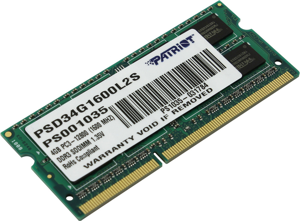 Patriot Memory Оперативная память Signature DDR3 1600 МГц 1x4 ГБ (PSD34G1600L2S)  #1