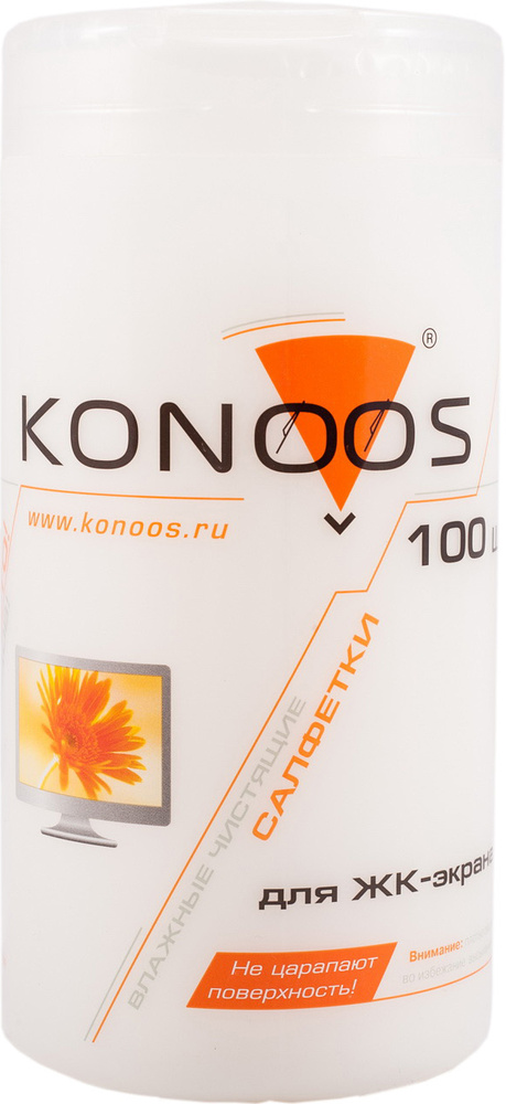 Влажные cалфетки для ЖК-экранов Konoos KBF-100, 100 шт #1