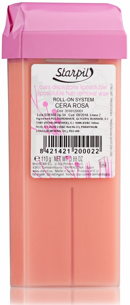 Воск для депиляции STARPIL розовый/cera rosa 110 г Уцененный товар  #1