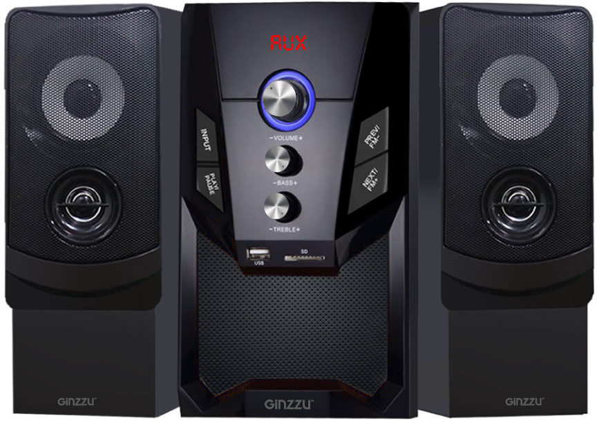 Мультимедийная акустика Колонки 2.1 Bluetooth GM-415 Black/Черный, МДФ, 50 Вт,FM/MP3/SD/USB/AUX,питание #1