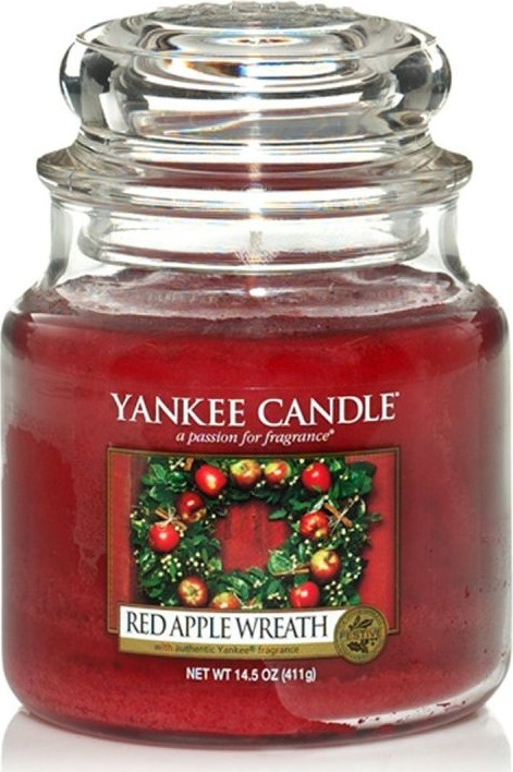 Yankee Candle Свеча ароматическая "Венок из из красных яблок / Red Apple Wreath", 12.7 см х 10.7 см, #1