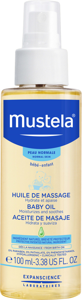Mustela Масло массажное для новорожденных, 100 мл #1
