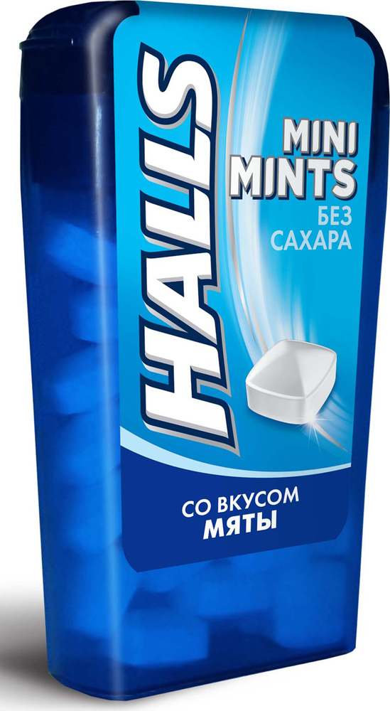 Конфеты без сахара Halls Mini Mints со вкусом мяты, 12,5 г #1