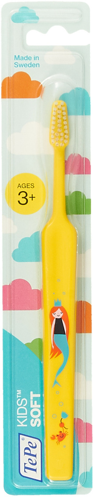 Зубная щетка TePe Kids Soft, мягкая, 17,5 см, желтый #1