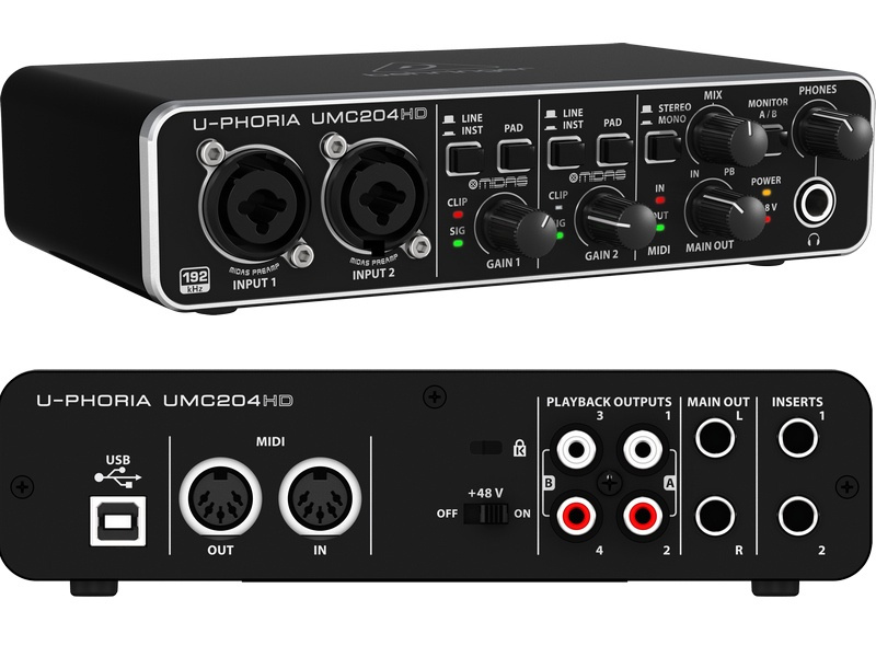 BEHRINGER UMC204HD внешний аудиоинтерфейс U-PHORIA #1