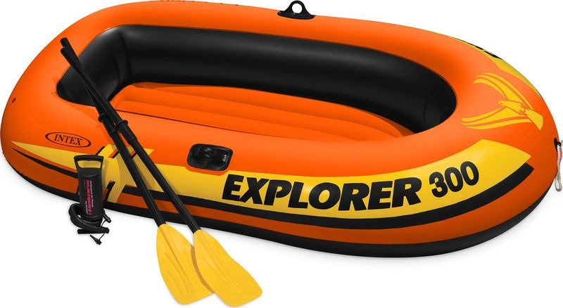 Лодка надувная Intex "Эксплорер 300", с58332, красный, 211 х 117 х 41 см  #1