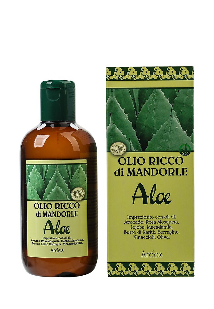 Ardes Масло для тела холодного отжима сладкого миндаля и экстракта Алое. Olio Ricco di mandorle Aloe #1