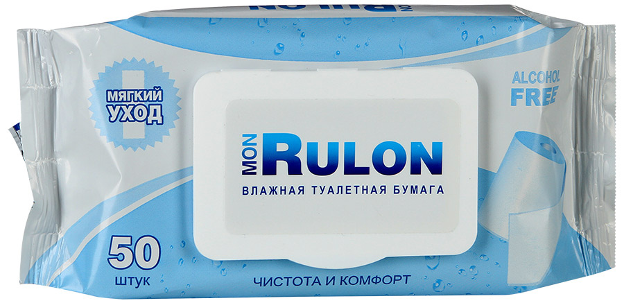 Влажная туалетная бумага Mon Rulon, 50 штук. #1