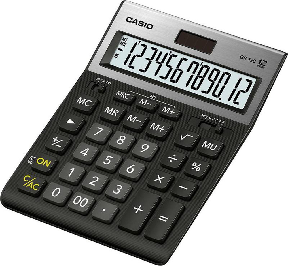 Калькулятор настольный Casio, черный, GR-120-W-EP #1