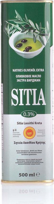 Масло оливковое Sitia(Ситиа) Extra Virgin 0,3% кислотность P.D.O. Ailmakis Estate, жестяная банка, 500 #1