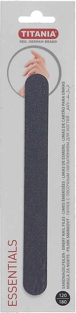 Маникюрная пилка Titania, с песочным напылением, 1031, серый #1