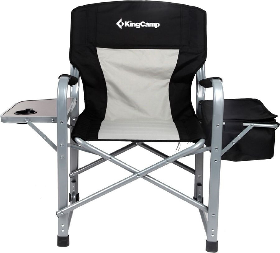 Кресло туристическое раскладное KingCamp KC 3977 Director Folding Chair, цвет: серый, черный  #1