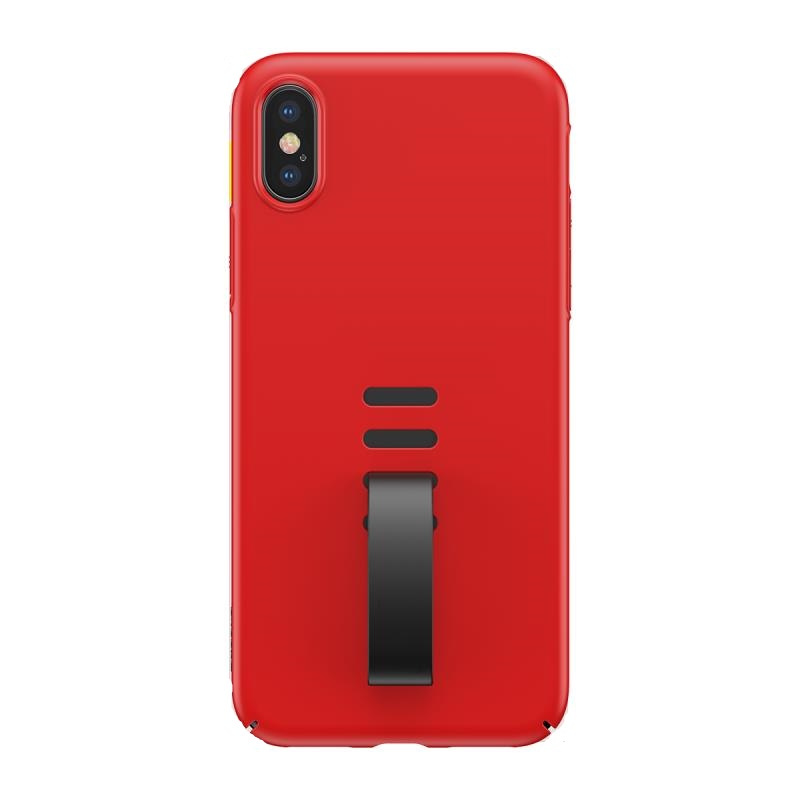 Чехол Baseus Little Tail Case для iPhone X/XS, цвет Красный/Черный (WIAPIPHX-WB09)  #1