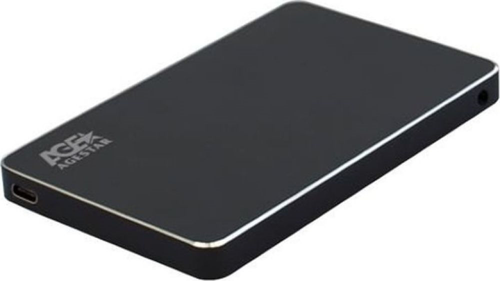 Внешний корпус для HDD/SSD AgeStar 3UB2AX2 SATA I/II/III алюминий черный 2.5"  #1