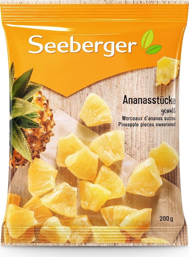 Сухофрукты Seeberger Pineapple pieces Ананас сушеный, кусочки, 200г #1