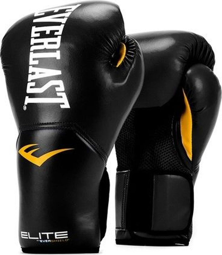 Боксерские перчатки Everlast Elite ProStyle, тренировочные, P00001201, черный, вес 14 унций  #1