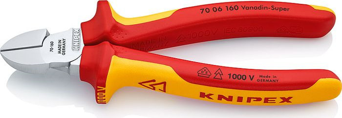 Бокорезы Knipex VDE, KN-7006160, желтый, красный, 160 мм #1