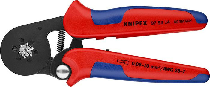 Пресс-клещи Knipex AWG 28-7, для контактных гильз, KN-975314, красный, синий  #1