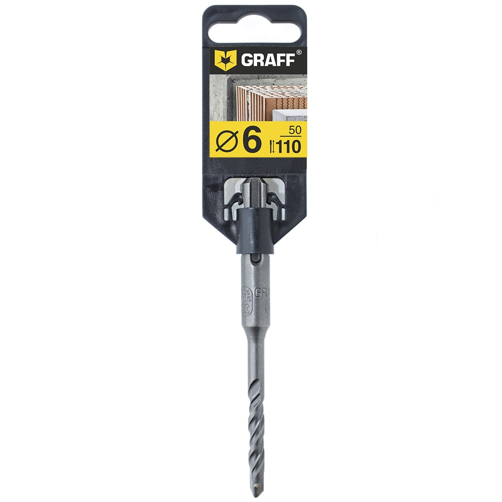 Сверло по бетону Graff, SDS-plus, GSPD06110, 6 х 50 х 110 мм #1