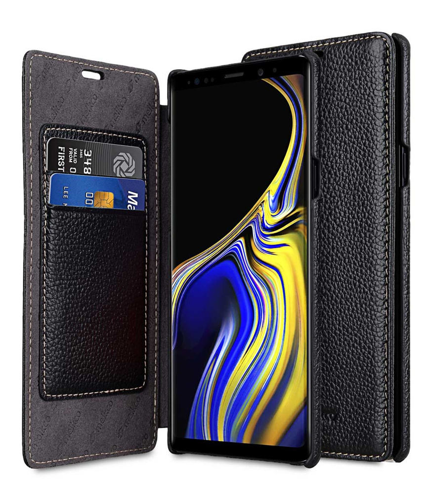 Кожаный чехол книжка Melkco для Samsung Galaxy Note 9 - Face Cover Book Type, черный  #1