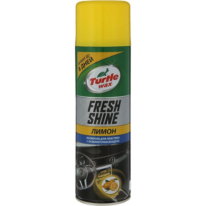 Полироль для пластика Turtle Wax "FRESH SHINE", лимон, аэрозоль, 500 мл  #1