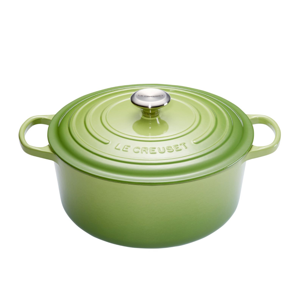 Чугунная эмалированная кастрюля с крышкой, 22 см, 3.3 л, Le Creuset, Пальмовый (Palm)  #1