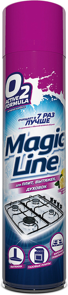 Чистящее средство для плит, вытяжек и духовых шкафов Magic Line O2 Aktive Formula, 650 мл  #1