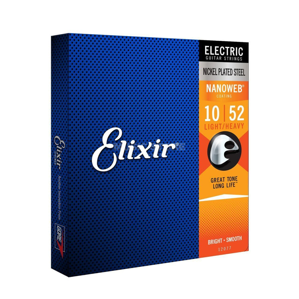 Elixir 12077 NanoWeb струны для электрогитары Light-Heavy 10-52 #1