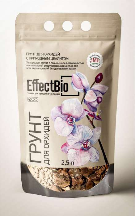 Грунт для орхидей с цеолитом EffectBio Eco Optimal 19-37mm 2.5л Готовый грунт для средних и крупнных #1