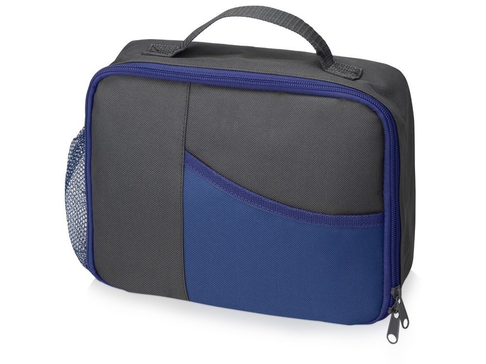 Изотермическая сумка-холодильник "Breeze" на 4 л для ланч-бокса, цвет серый/синий  #1