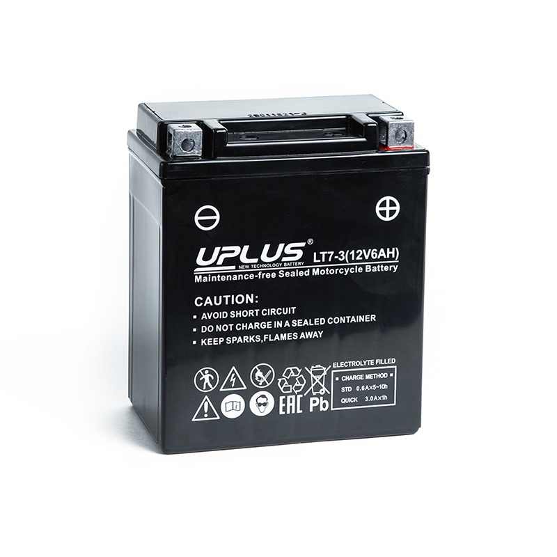 UPLUS Аккумулятор для мототехники, 6 А•ч, Обратная (-/+) полярность  #1