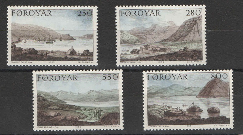 Серия марок. Фарерские о-ва. Пейзажи. 1985 год #1
