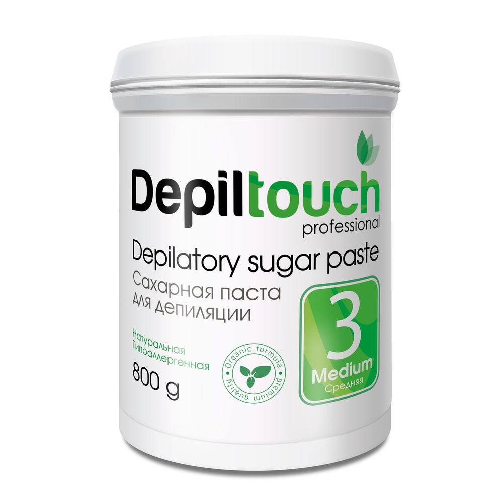 DEPILTOUCH PROFESSIONAL Сахарная паста для депиляции №3 СРЕДНЯЯ, 800 гр ...