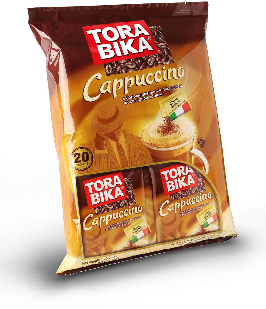 Кофейный напиток Torabika Cappuccino, с дополнительным пакетиком шоколадной крошки, 25 г х 20 шт  #1