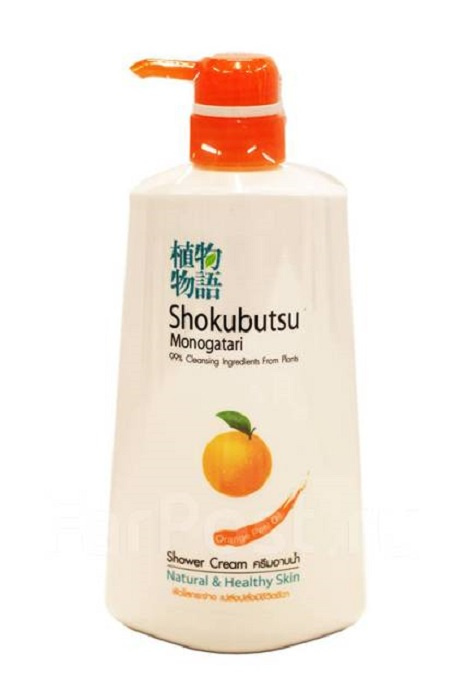 LION "Shokubutsu" Крем-гель для душа 500мл С апельсиновым маслом (Orange Peel Oil)  #1
