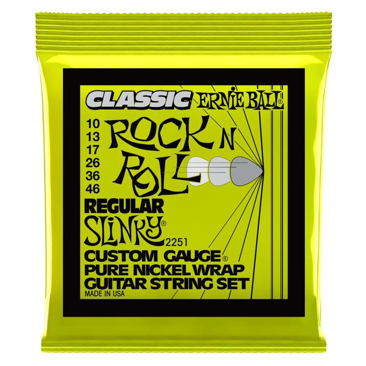 ERNIE BALL 2251 Струны для электрогитары Classic Rock n Roll Pure Nickel Regular Slinky (10-13-17-26-36-46) #1