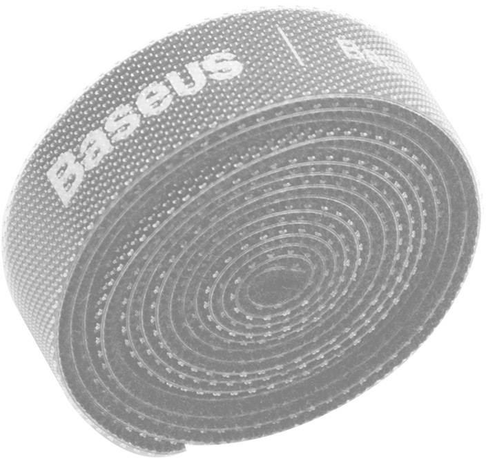 Органайзер проводов Baseus Rainbow Circle Velcro Straps 3m Gray #1