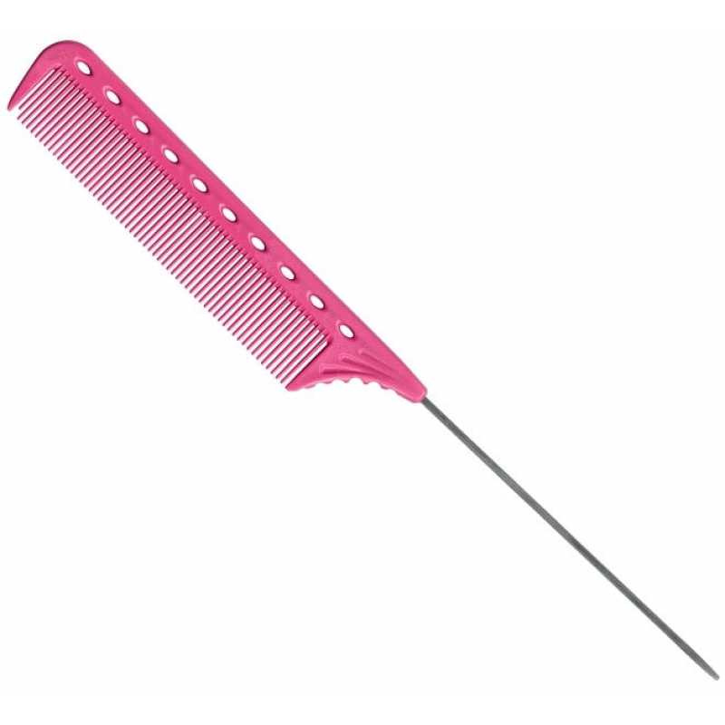 Y.S.Park Расчёска с металлическим хвостиком розовая YS-102 pink  #1