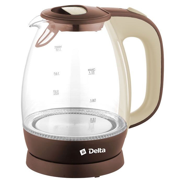 Электрический чайник Delta DL-1203, коричневый #1