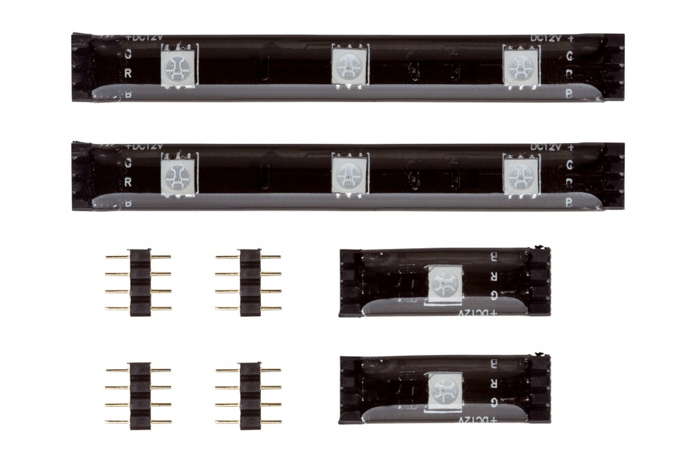 Лента светодиодная Paulmann YourLED 2х0.24Вт/2х0.72Вт 7/21Лм RGB 230/12В Черный Покрытие Набор 70338 #1