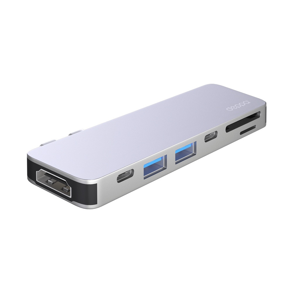 USB хаб для ПК Thunderbolt 4К Power Delivery, HDMI, переходник - адаптер 7-в-1, 2 x Type-C, кардридер #1