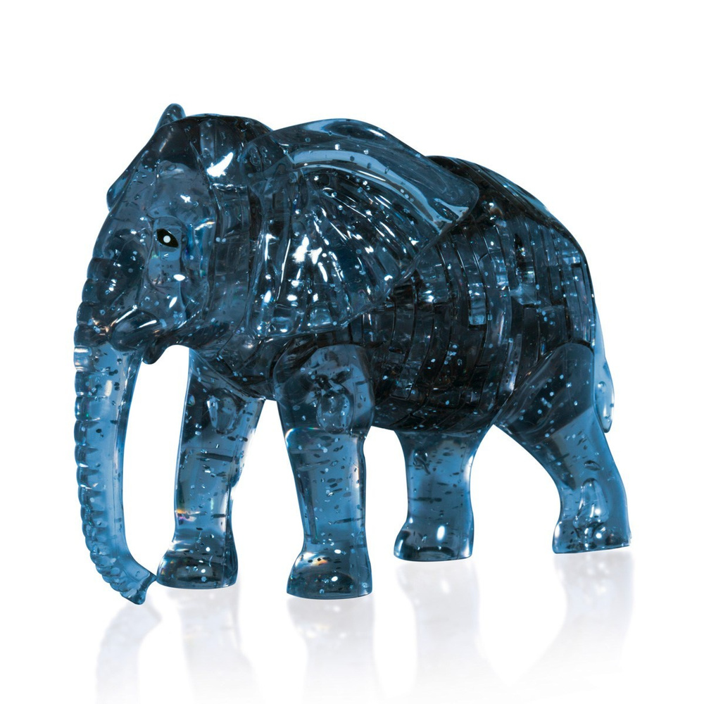3d crystall puzzle. 3D кристаллические пазлы. Слон . цвет синий #1