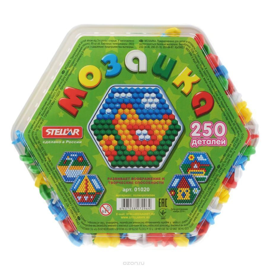 Развивающая игрушка Stellar Мозаика шестигранная 250 деталей  #1