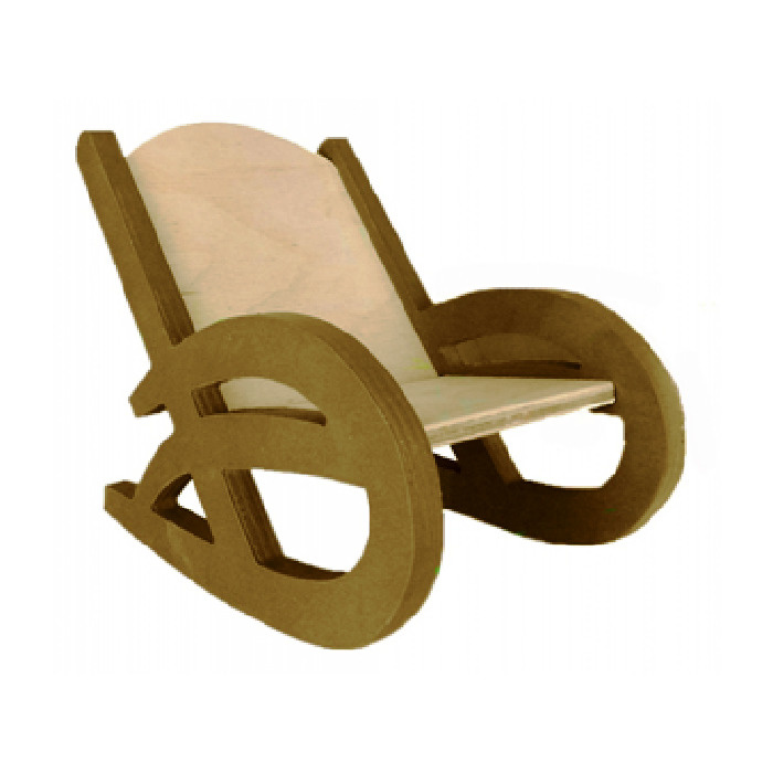 Кукольное кресло-качалка, 8 см #1