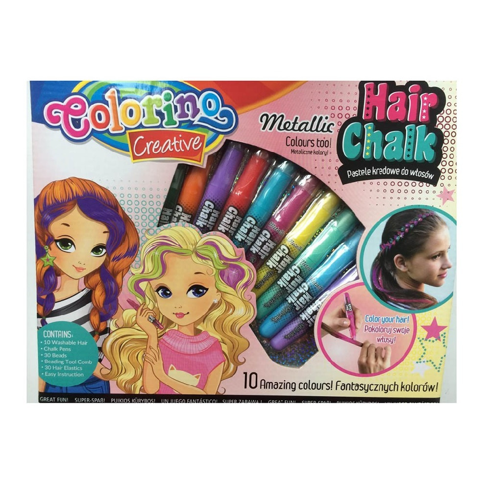 Набор грима для волос Colorino 10 цветов + аксессуары #1