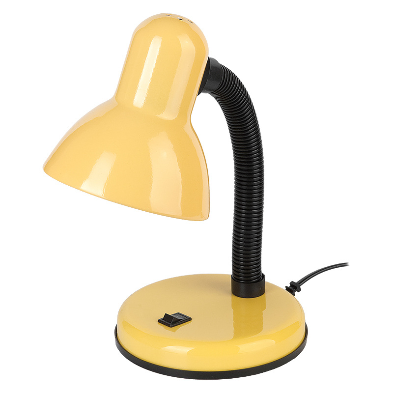 Лампа настольная на основании, светильник желтый Е27 60 Вт  #1