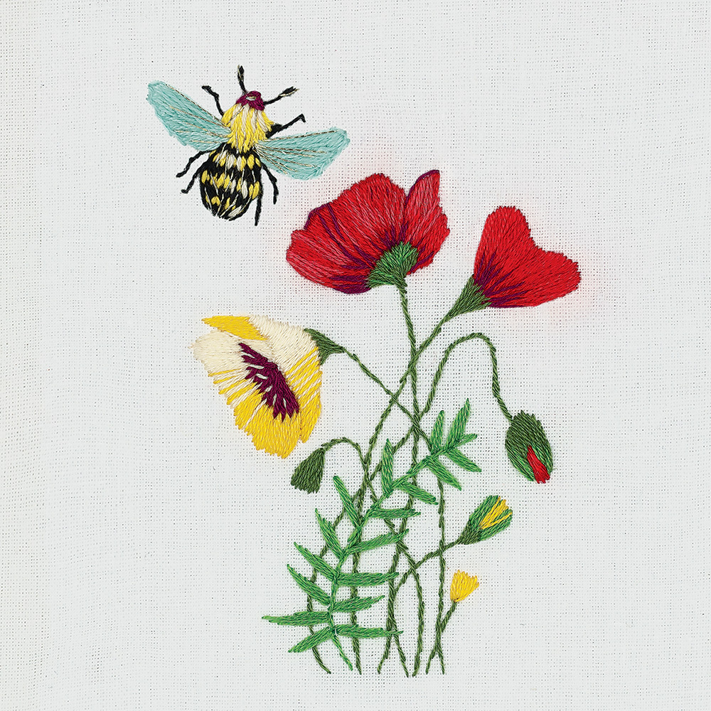 Набор для вышивания PANNA "Живая картина" "Букетик полевых цветов", гладь, 5.5x7.5 см, JK-2181  #1