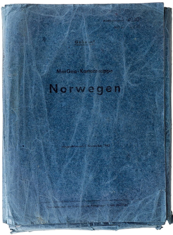 Немецкие военные крупномасштабные карты Норвегии, комплект из 9 карт и указателя. Германия, 1943 год #1