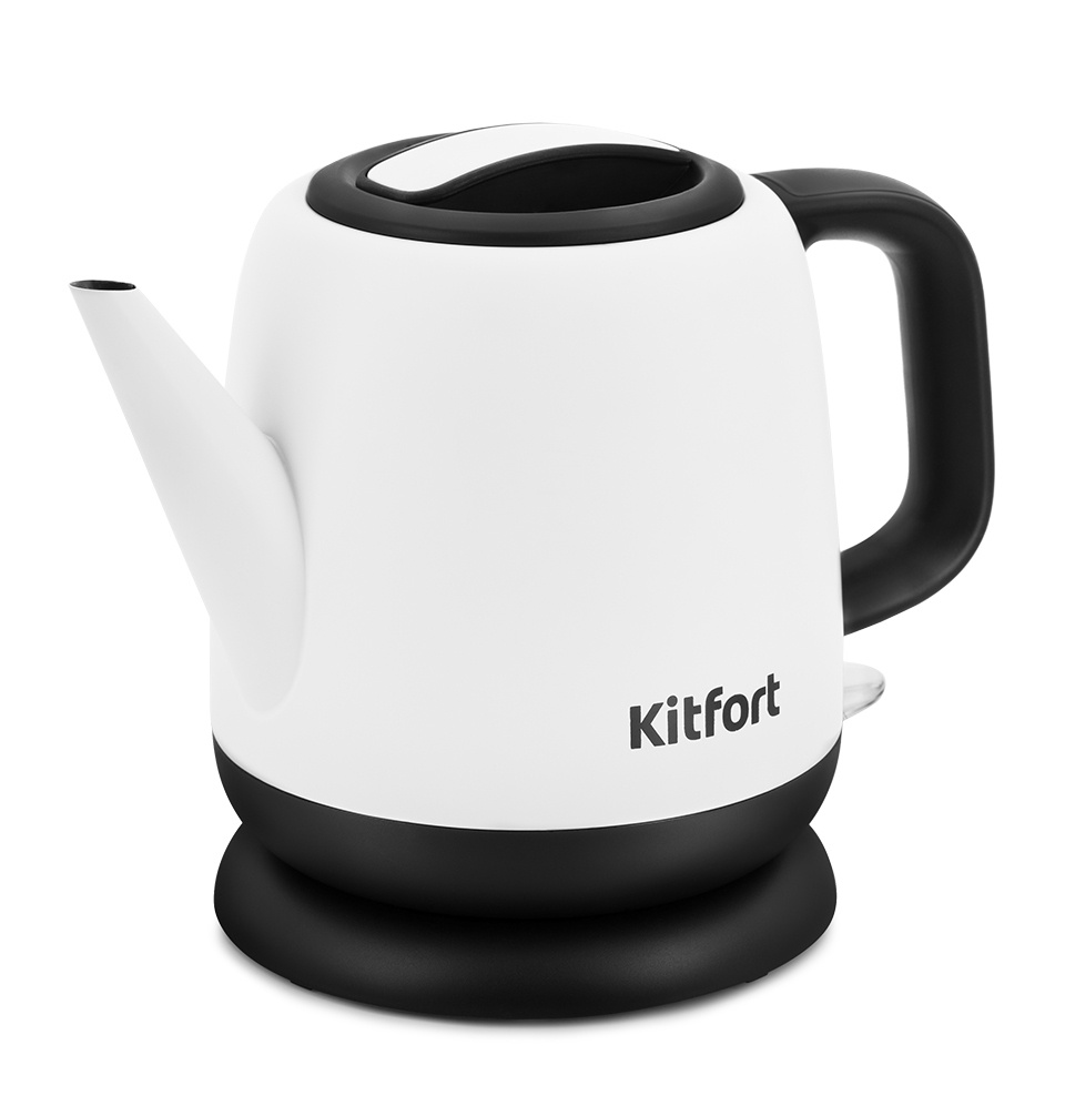 Чайник электрический Kitfort KT-6112, 1630 Вт, объем 1 л, съемная крышка, компактный размер, цвет белый/черный #1