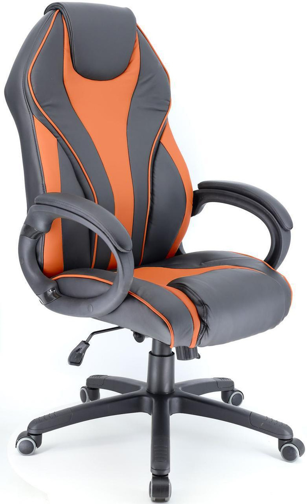 Everprof Игровое компьютерное кресло, Экокожа, оранжевый #1